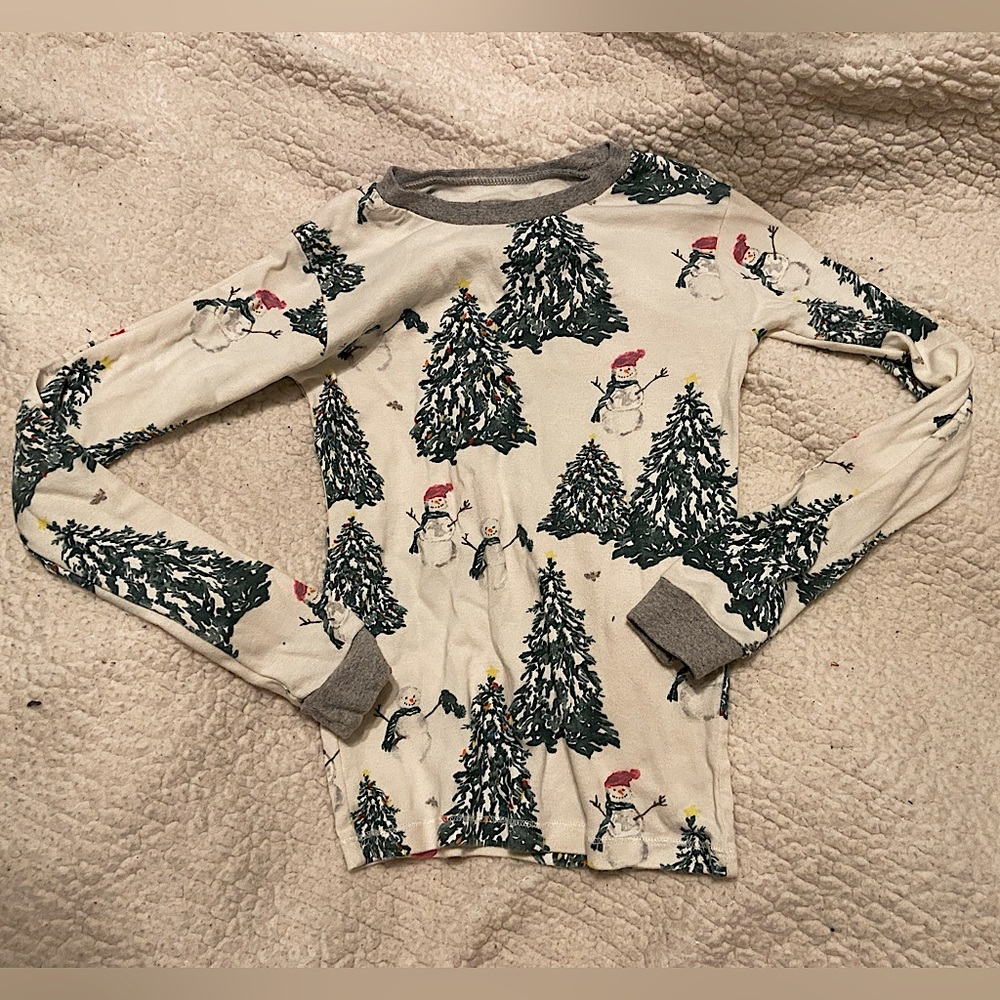 Burt’s Bees Christmas Tree Pj Top Size 8 organic